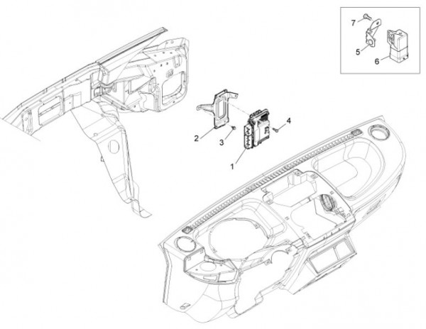 Elektrische Anlage Steuerelektronik - Porter D120 Diesel 1300ccm 4T LC 2013- ZAPS90CK