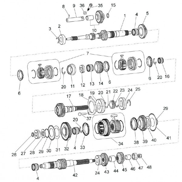 Motor Schaltgetriebe - Porter Multitech 1300ccm 4T LC 2010- ZAPS90TJ