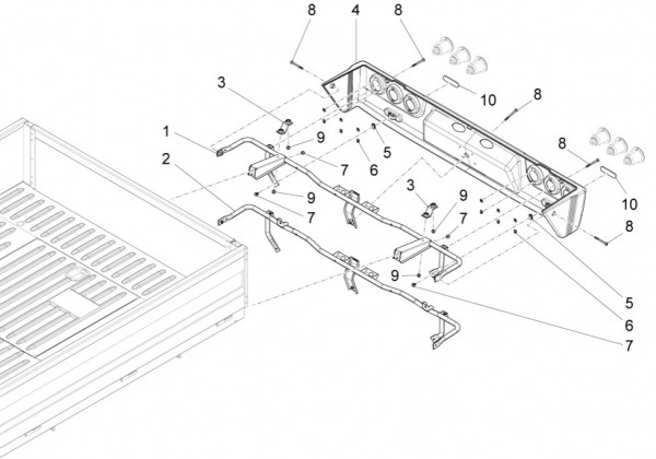 Fahrgestell Hinterabdeckung - Porter Quargo 700ccm 4T LC 2010- ZAP4P10000