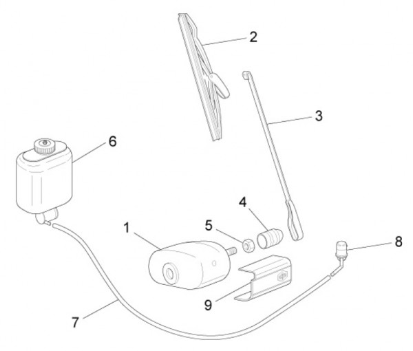 Elektrische Anlage Scheibenwischer - Ape Mix 50ccm 2T AC 2017- ZAPC80000