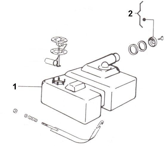 Fahrgestell Benzintank - Ape Poker 422ccm 4T AC 1993- M4R4T