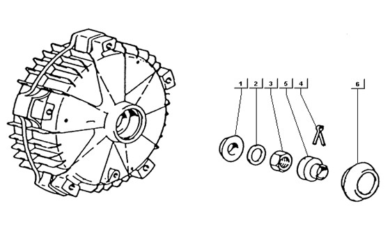Radaufhängung Befestigung Bremstrommel hinten - Ape TM 218ccm 2T AC 1999-2004 ZAPT1000000001001
